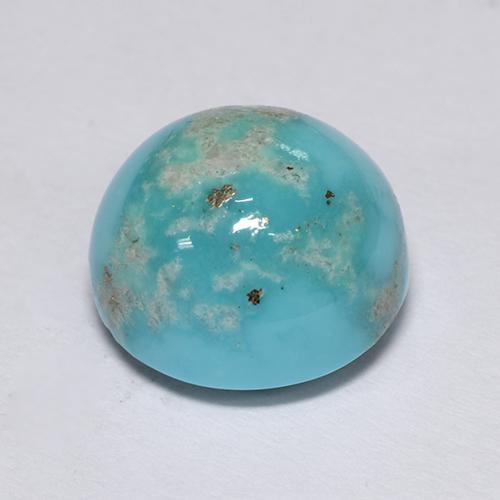 Turchese Blu naturale da 5.67 ct, Taglio rotondo, Opaco