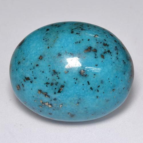 Turchese naturale turchese da 23,76 ct, taglio ovale, opaco