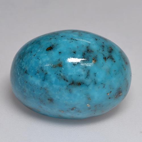 Turchese Blu verdastro scuro naturale da 20.17 ct, Taglio ovale, Opaco