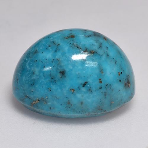 Turchese Blu verdastro scuro naturale da 20.17 ct, Taglio ovale, Opaco
