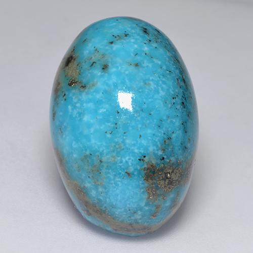 Turchese naturale turchese da 31,22 ct, taglio ovale, opaco