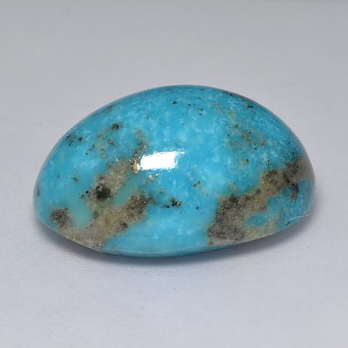 Turchese naturale turchese da 31,22 ct, taglio ovale, opaco