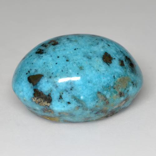 Turchese naturale turchese da 32,85 ct, taglio ovale, opaco