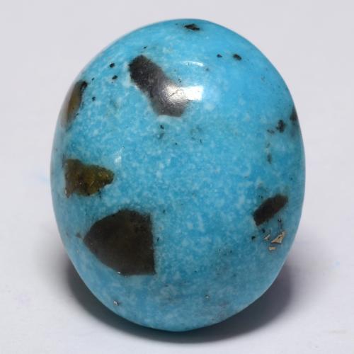 Turchese Teal-blu naturale da 27.28 ct, Taglio ovale, Opaco