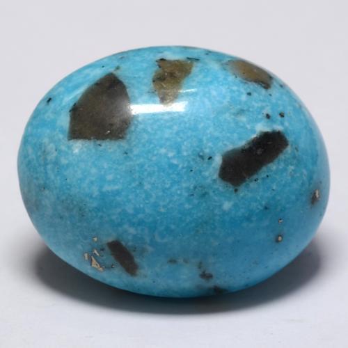 Turchese Teal-blu naturale da 27.28 ct, Taglio ovale, Opaco