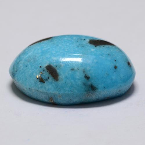 Turchese Teal-blu naturale da 27.28 ct, Taglio ovale, Opaco