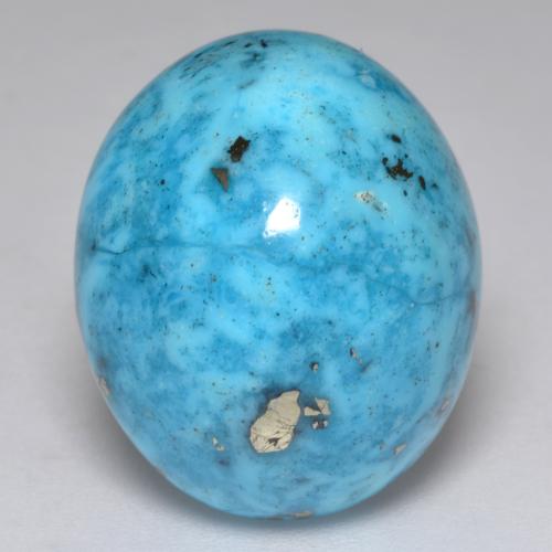 Turchese naturale turchese da 27,18 ct, taglio ovale, opaco