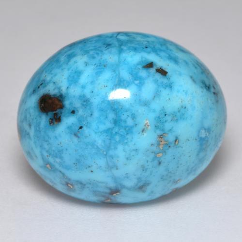 Turchese naturale turchese da 27,18 ct, taglio ovale, opaco