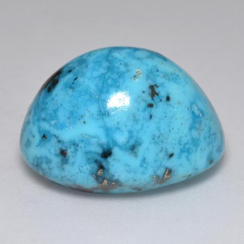 Turchese naturale turchese da 27,18 ct, taglio ovale, opaco