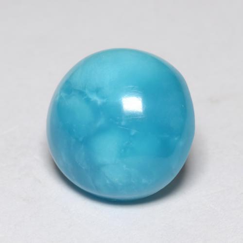 Turchese naturale turchese da 2,32 ct, taglio rotondo, opaco