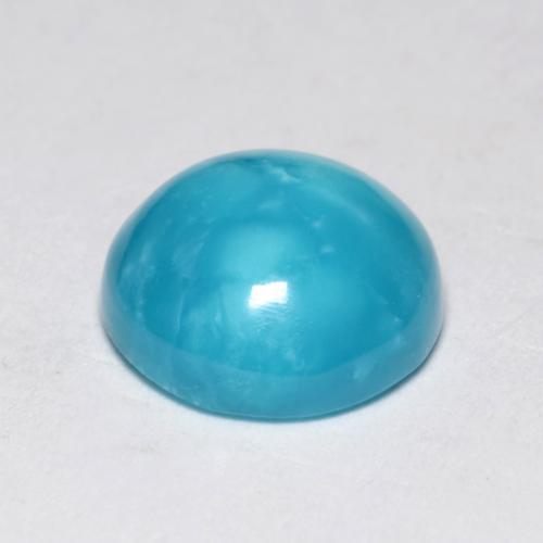 Turchese naturale turchese da 2,32 ct, taglio rotondo, opaco