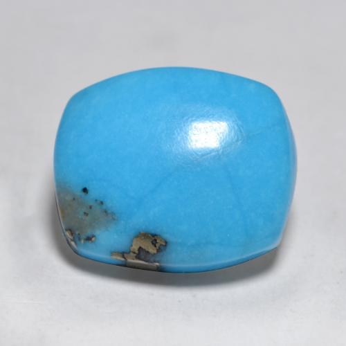 Turchese naturale turchese da 3,56 ct, taglio a cuscino, opaco