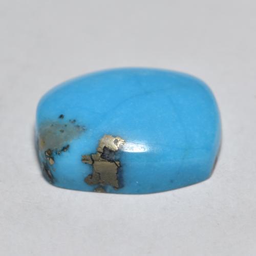 Turchese naturale turchese da 3,56 ct, taglio a cuscino, opaco