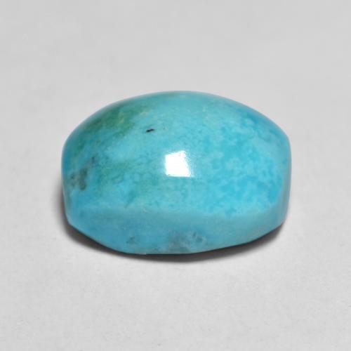 Turchese Blu verdastro naturale da 6.25 ct, Taglio a cuscino, Opaco