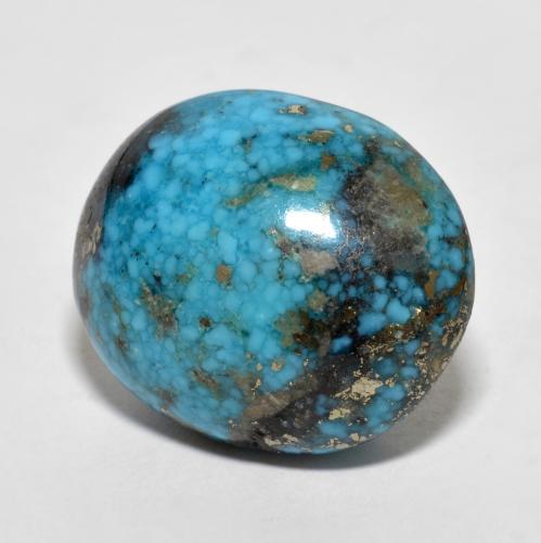 Turchese naturale turchese da 22,66 ct, taglio ovale, opaco