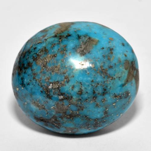 Turchese naturale turchese da 32,76 ct, taglio ovale, opaco