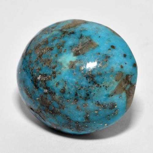 Turchese naturale turchese da 32,76 ct, taglio ovale, opaco