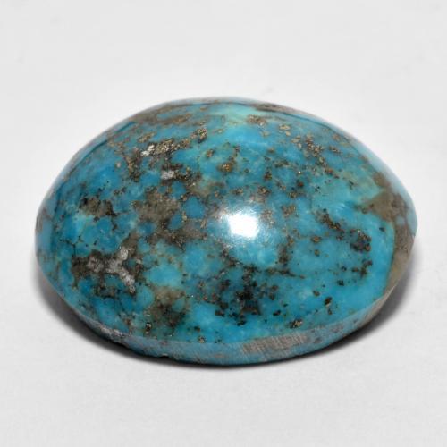 Turchese naturale turchese da 32,76 ct, taglio ovale, opaco