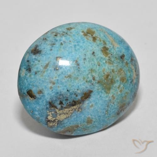 Turchese Teal-blu naturale da 18.04 ct, Taglio ovale, Opaco