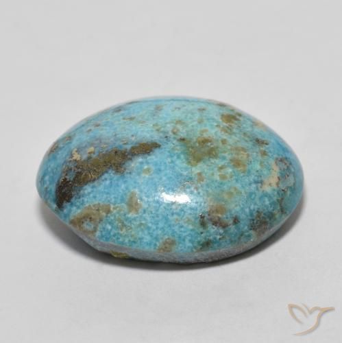 Turchese Teal-blu naturale da 18.04 ct, Taglio ovale, Opaco