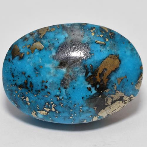 Turchese Teal-blu naturale da 31.07 ct, Taglio ovale, Opaco