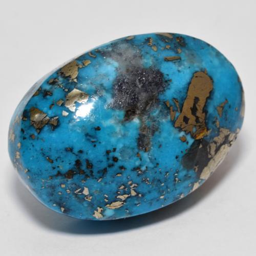 Turchese Teal-blu naturale da 31.07 ct, Taglio ovale, Opaco
