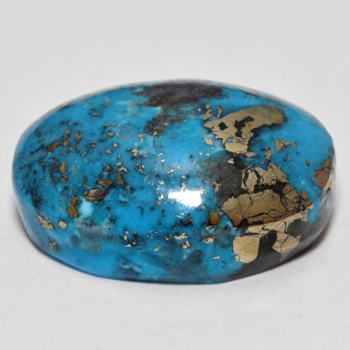 Turchese Teal-blu naturale da 31.07 ct, Taglio ovale, Opaco
