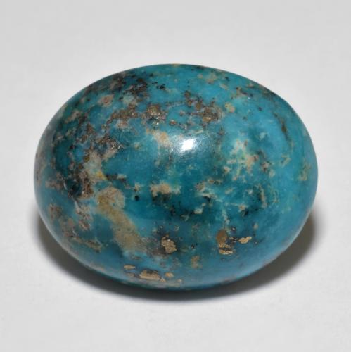 Turchese naturale turchese da 22,71 ct, taglio ovale, opaco