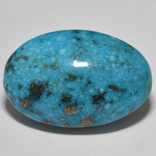 Turchese Teal-blu naturale da 38.13 ct, Taglio ovale, Opaco