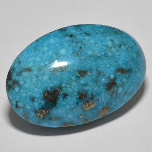 Turchese Teal-blu naturale da 38.13 ct, Taglio ovale, Opaco