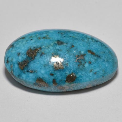 Turchese Teal-blu naturale da 38.13 ct, Taglio ovale, Opaco