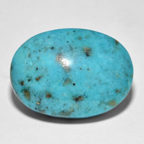 Turchese Blu verdastro naturale da 20.11 ct, Taglio ovale, Opaco