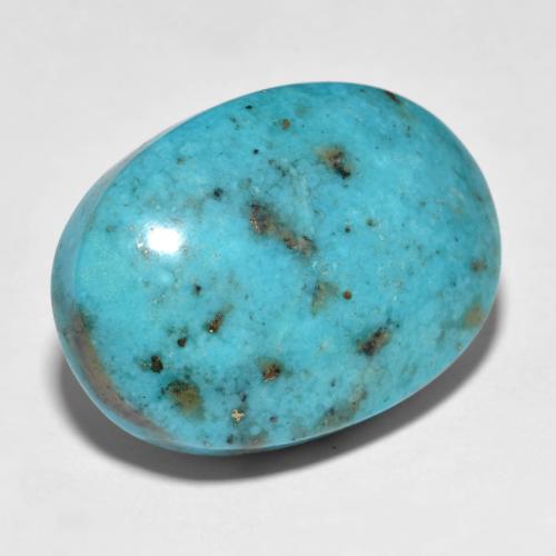 Turchese Blu verdastro naturale da 20.11 ct, Taglio ovale, Opaco