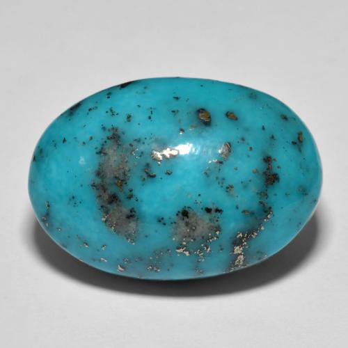 Turchese naturale turchese da 23,92 ct, taglio ovale, opaco
