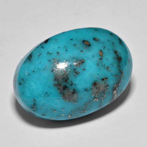 Turchese naturale turchese da 23,92 ct, taglio ovale, opaco