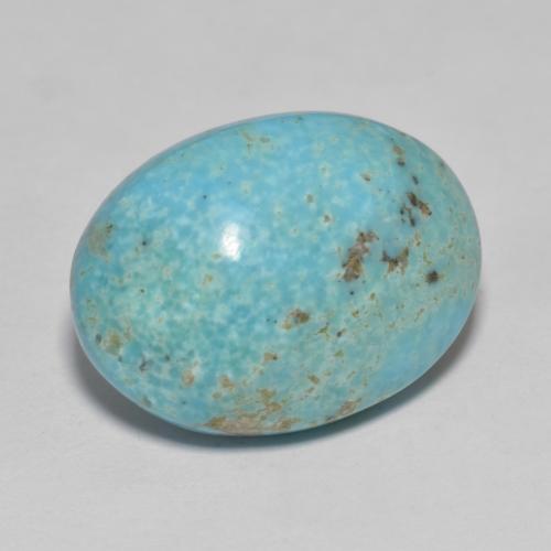 Turchese Blu verde naturale da 9.90 ct, Taglio ovale, Opaco