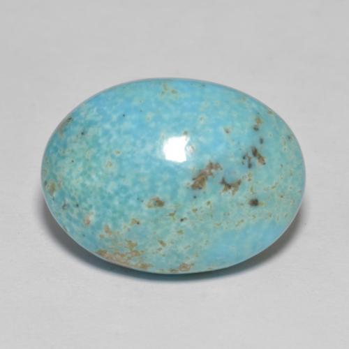 Turchese Blu verde naturale da 9.90 ct, Taglio ovale, Opaco