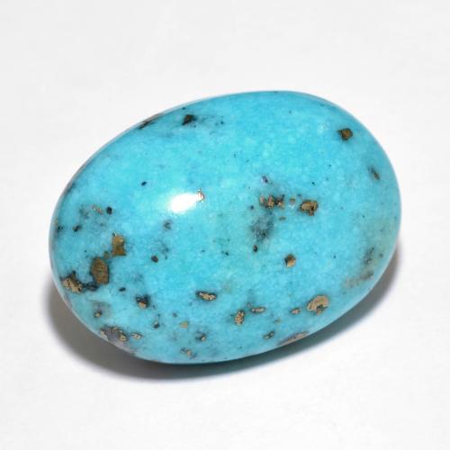 Turchese Blu verdastro naturale da 19.82 ct, Taglio ovale, Opaco