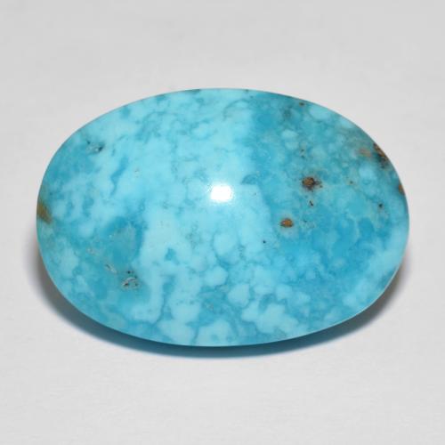Turchese naturale turchese da 19,93 ct, taglio ovale, opaco