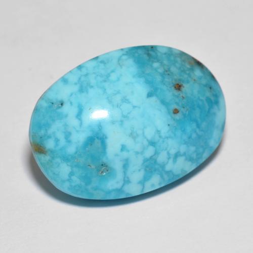 Turchese naturale turchese da 19,93 ct, taglio ovale, opaco