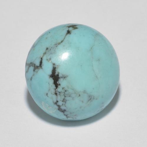 Turchese Verde bluastro chiaro naturale da 3.76 ct, Taglio rotondo, Opaco
