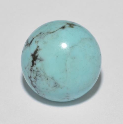 Turchese Verde bluastro chiaro naturale da 3.76 ct, Taglio rotondo, Opaco