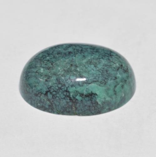 Turchese Blu Medio Verde naturale da 6.81 ct, Taglio ovale, Opaco