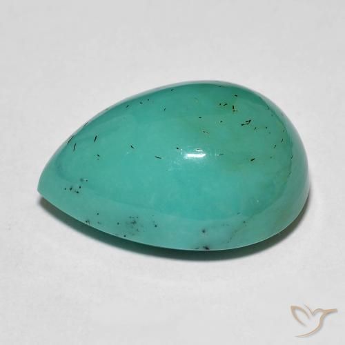 Turchese naturale turchese da 19,94 ct, taglio a pera, opaco