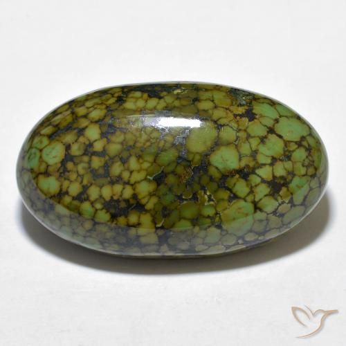 21.28ct Naturale Mela verde Turchese, Ovale, Opaco