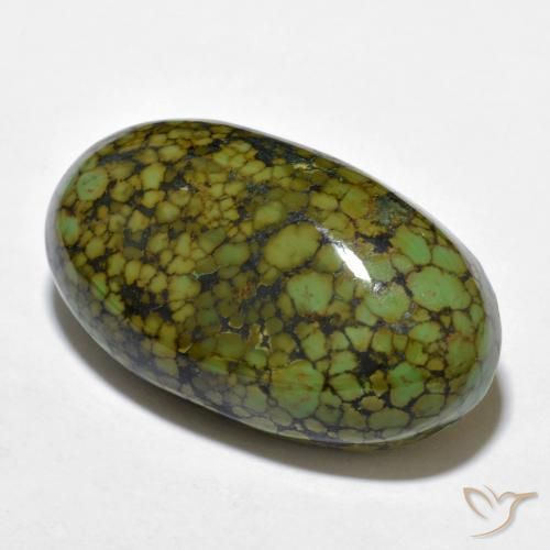 Turchese Mela verde naturale da 21.28 ct, Ovale, Opaco