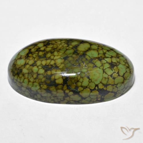 Turchese Mela verde naturale da 21.28 ct, Ovale, Opaco