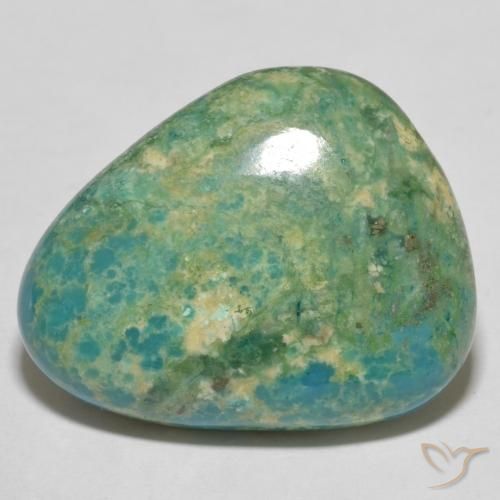 Turchese Medio-Azzurro Verde naturale da 14.63 ct, Taglio trillion, Opaco