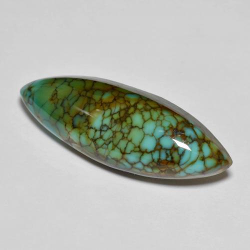 Turchese naturale multicolore da 11,50 ct, marchesa, opaco