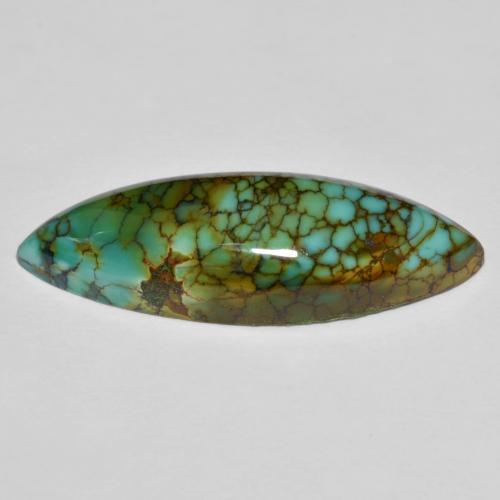 Turchese naturale multicolore da 11,50 ct, marchesa, opaco